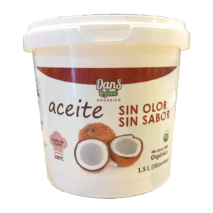 Aceite de coco sin olor y sin sabor 1.5L Dans Le Food