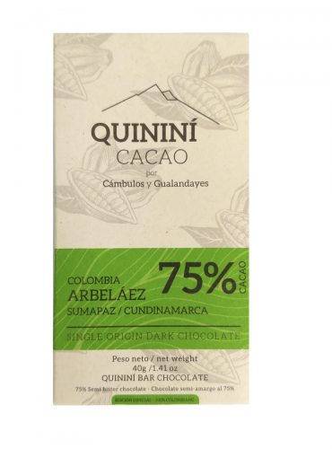 quininí cacao 75% 40g