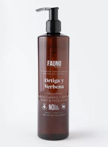 jabon dos en uno cuerpo y facial fauno