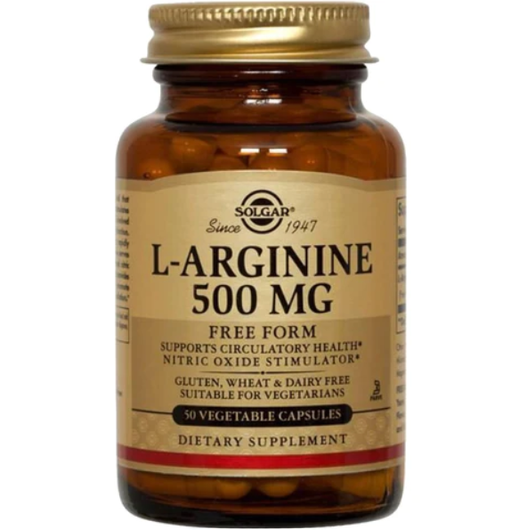 L-Arginine 500Mg x 50 veg caps Solgar