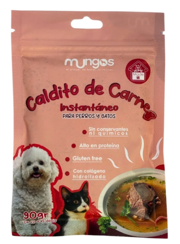 Caldito de carne mungos.