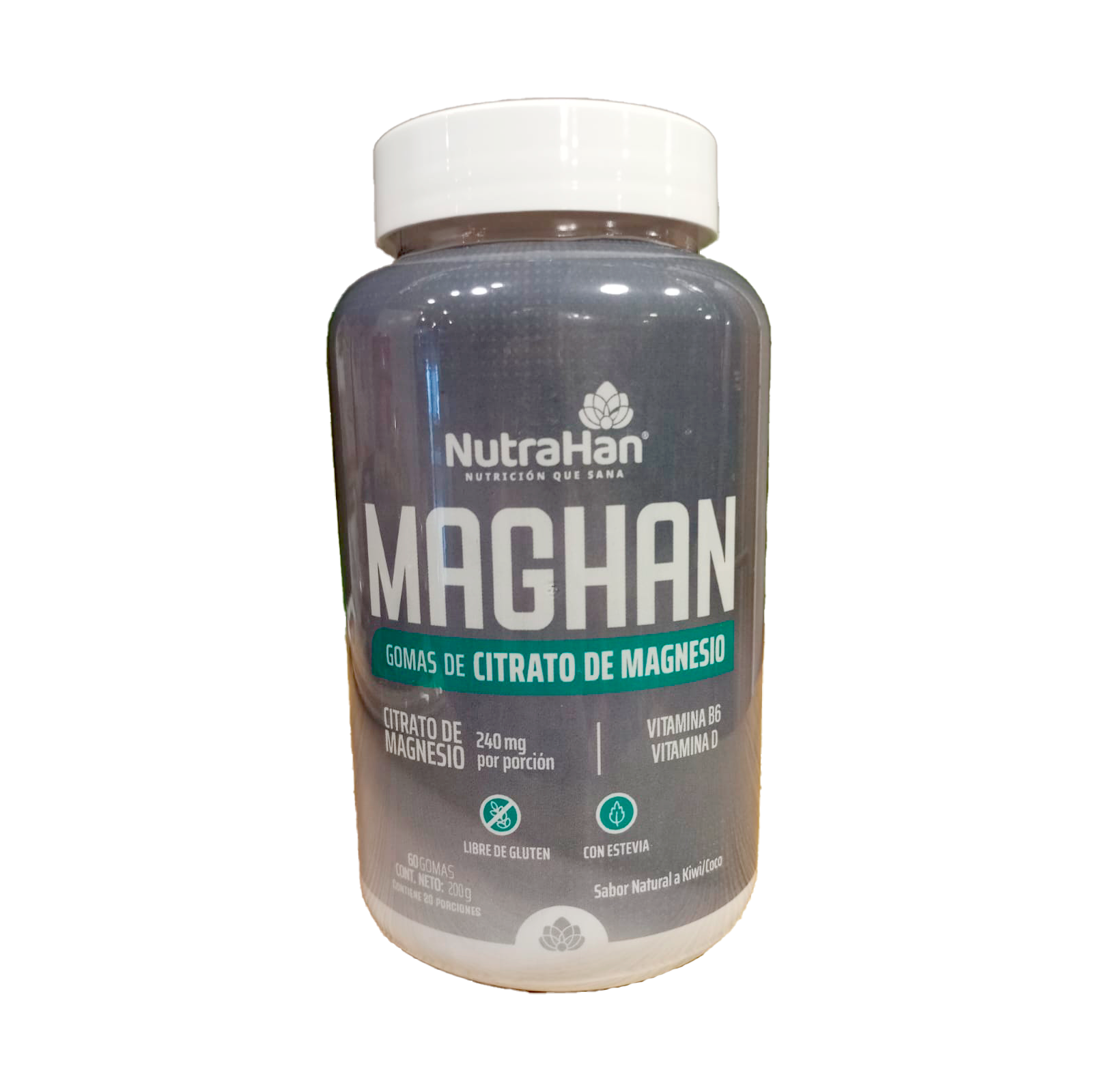 Maghan citrato de magnesio 60 gomas de 240 mg Nutrahan