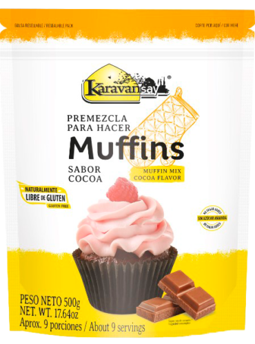 Premezcla para hacer muffins sabor cocoa Karavansay 500g