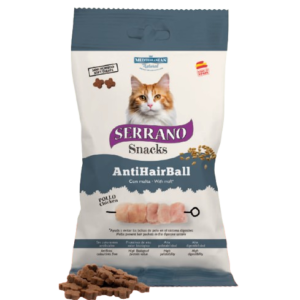 snack gato pollo antihairball