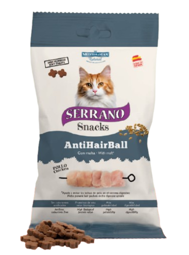 snack gato pollo antihairball