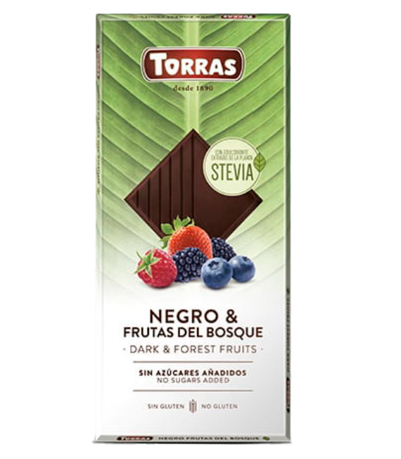 Chocolate negro con frutas del bosque Torras