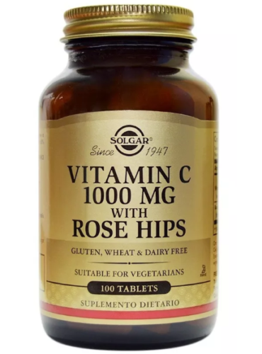 Vitamina C 1000 Mg with Rose Hips x 100 tabs Solgar